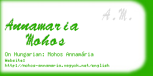 annamaria mohos business card
