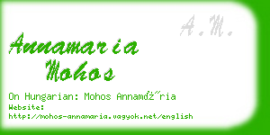 annamaria mohos business card